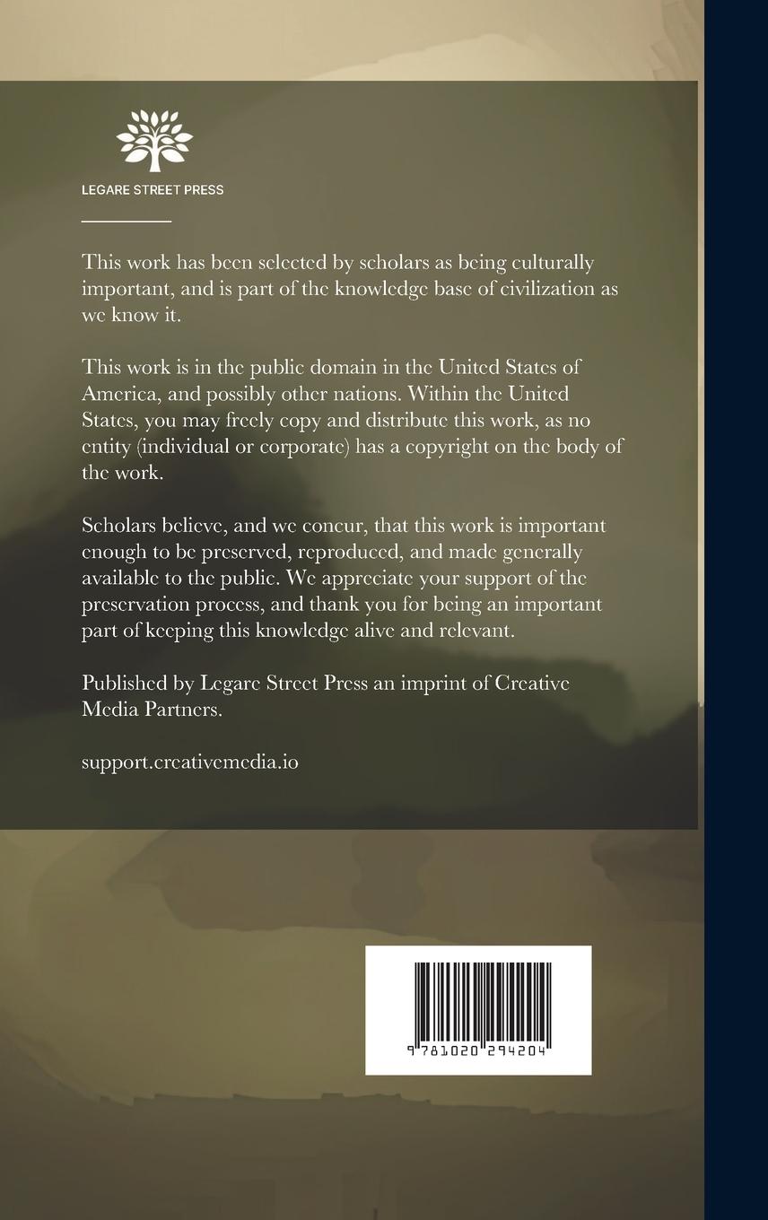 Rückseitencover The Inspection of Meats for Animal Parasites