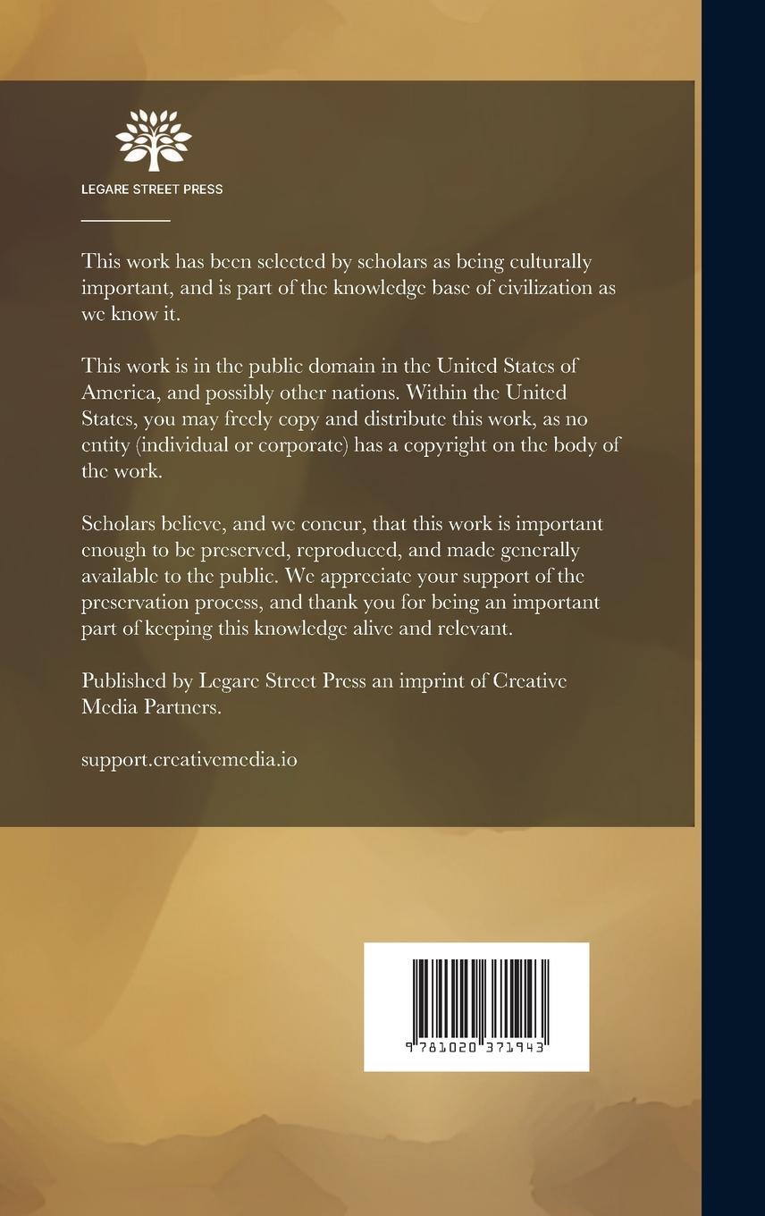 Rückseitencover Civilization, an Historical Review of Its Elements; Volume 1