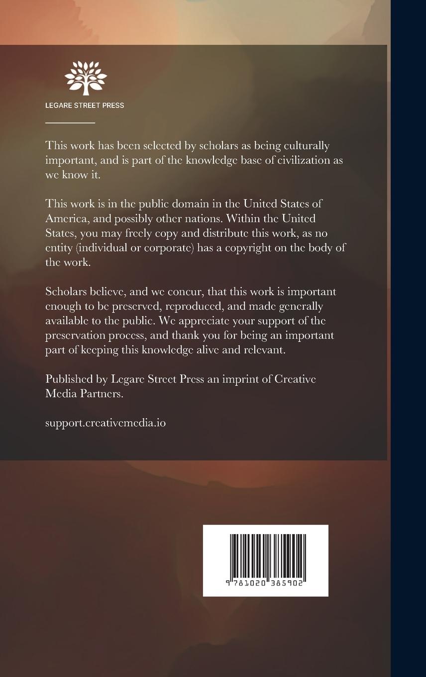 Rückseitencover Catalogue of the Type and Figured Specimens of Fossils, Minerals, Rocks, and Ores in the Department of Geology, United States National Museum: Catalog