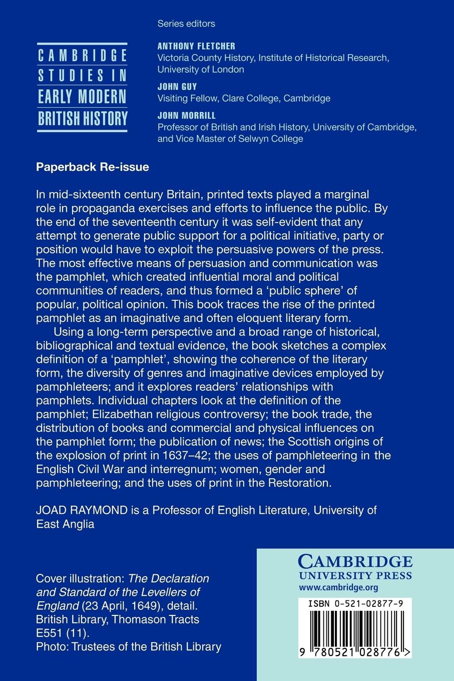 Rückseitencover Pamphlets and Pamphleteering in Early Modern Britain