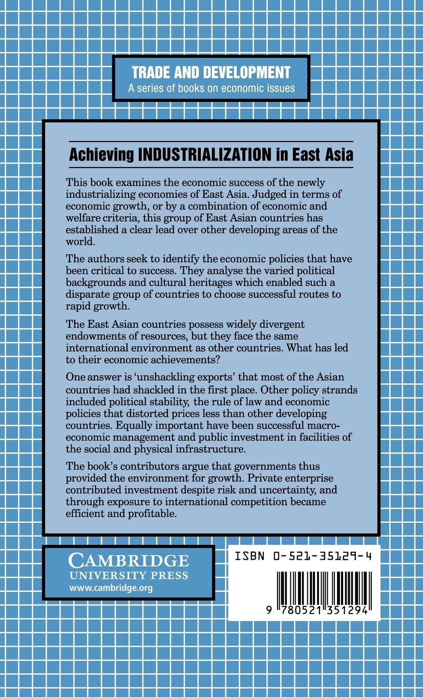 Rückseitencover Achieving Industrialization in East Asia