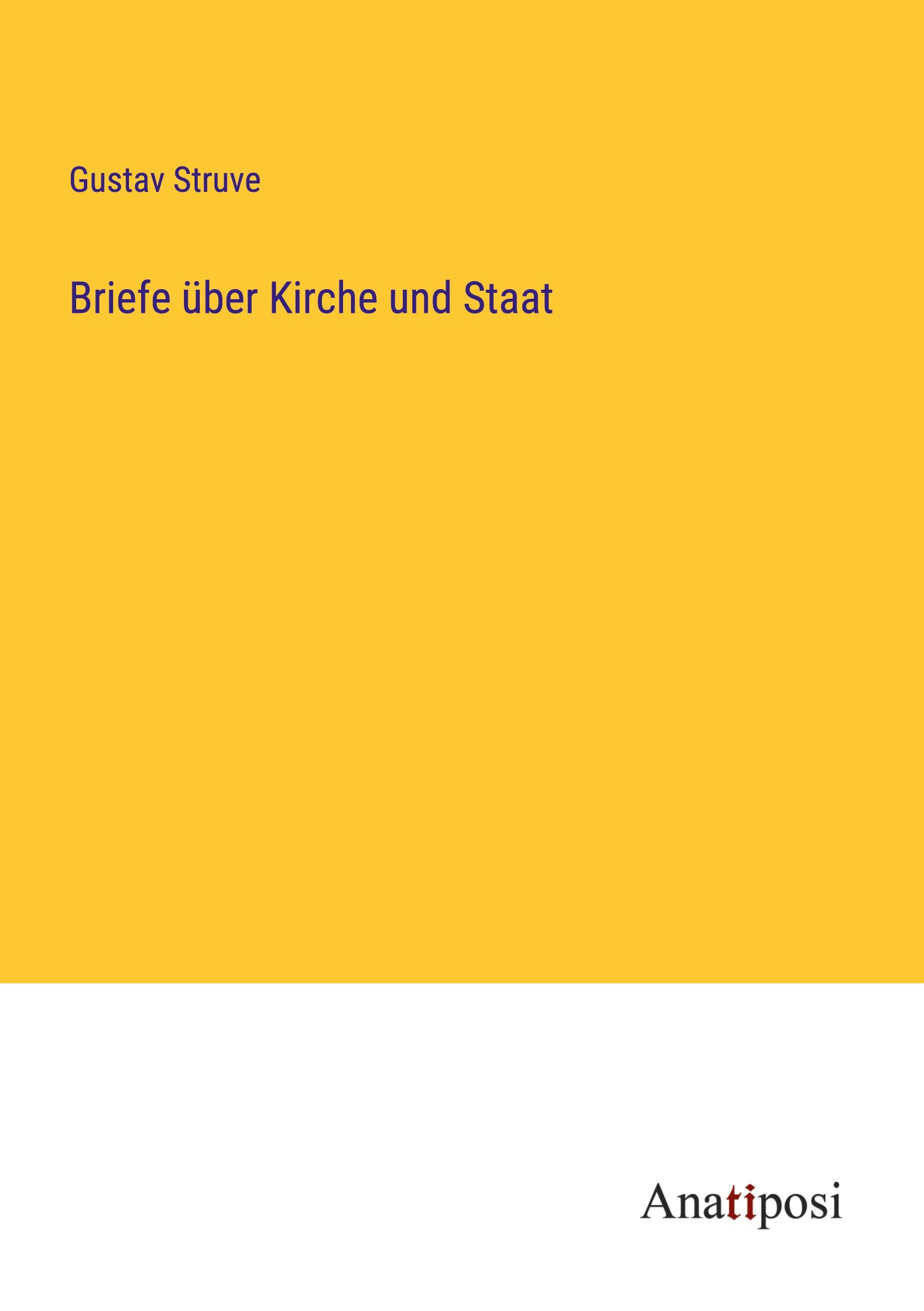 Vorderes Coverbild Briefe über Kirche und Staat