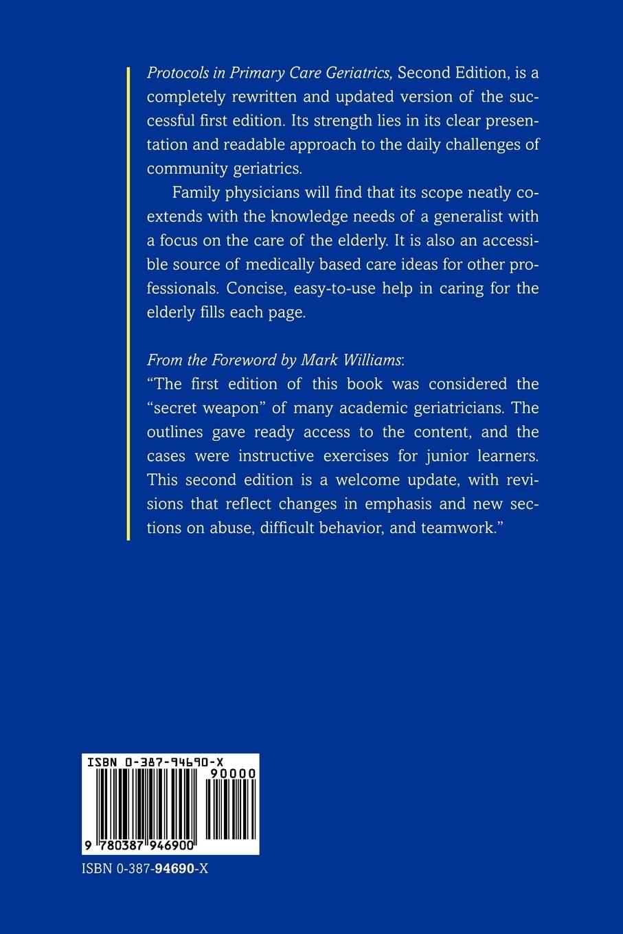 Rückseitencover Protocols in Primary Care Geriatrics