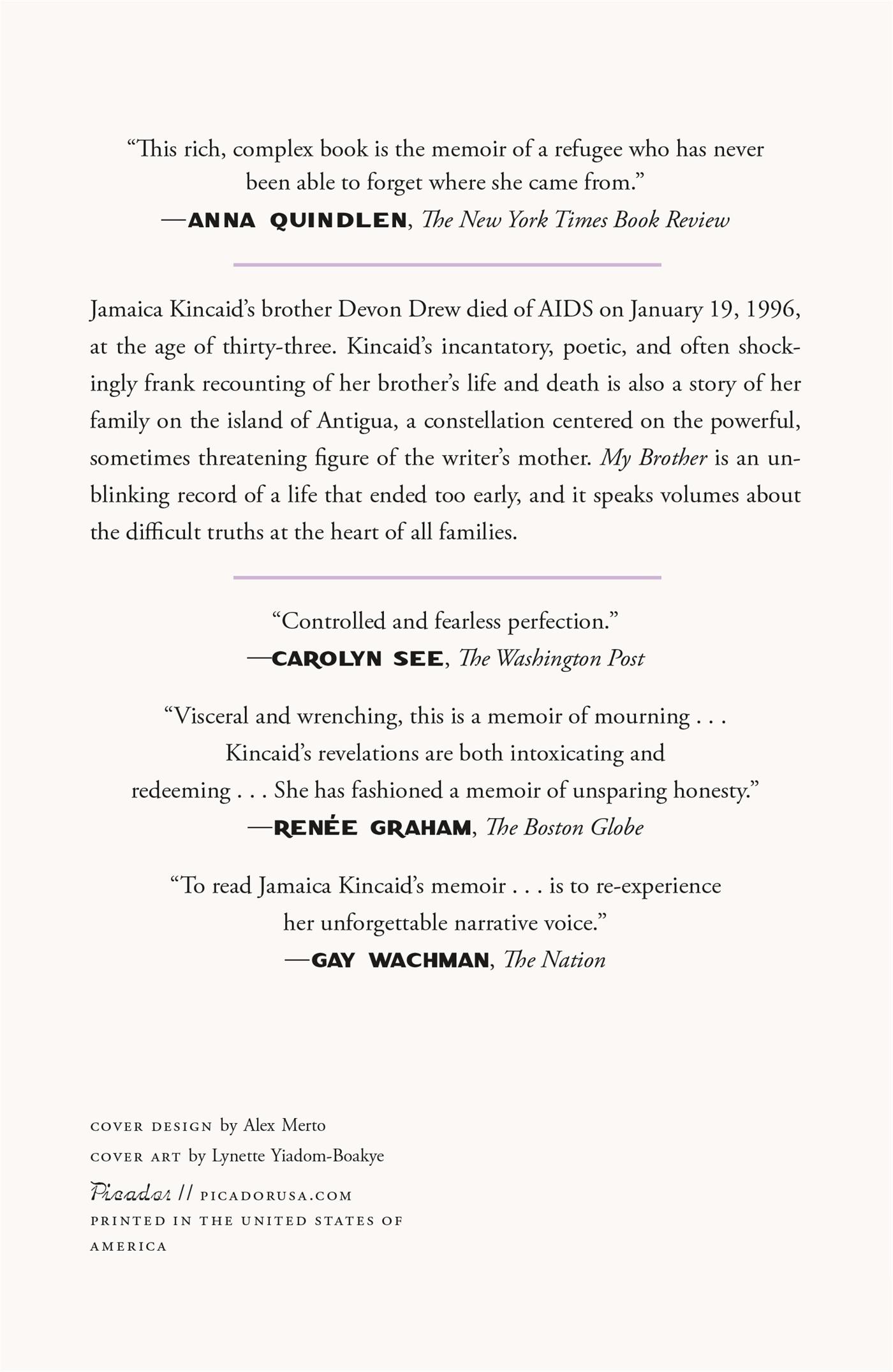 Rückseitencover My Brother