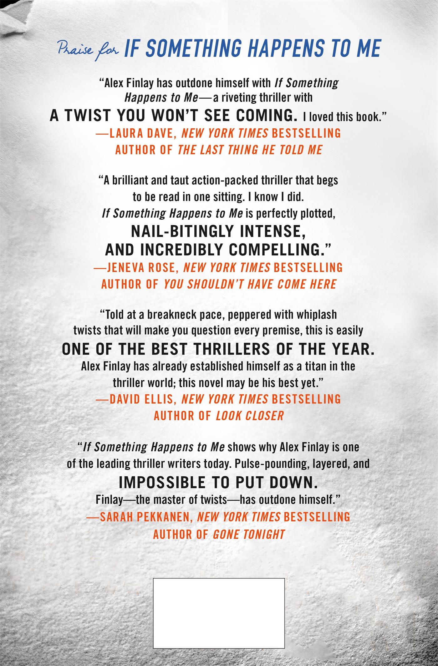 Rückseitencover If Something Happens to Me