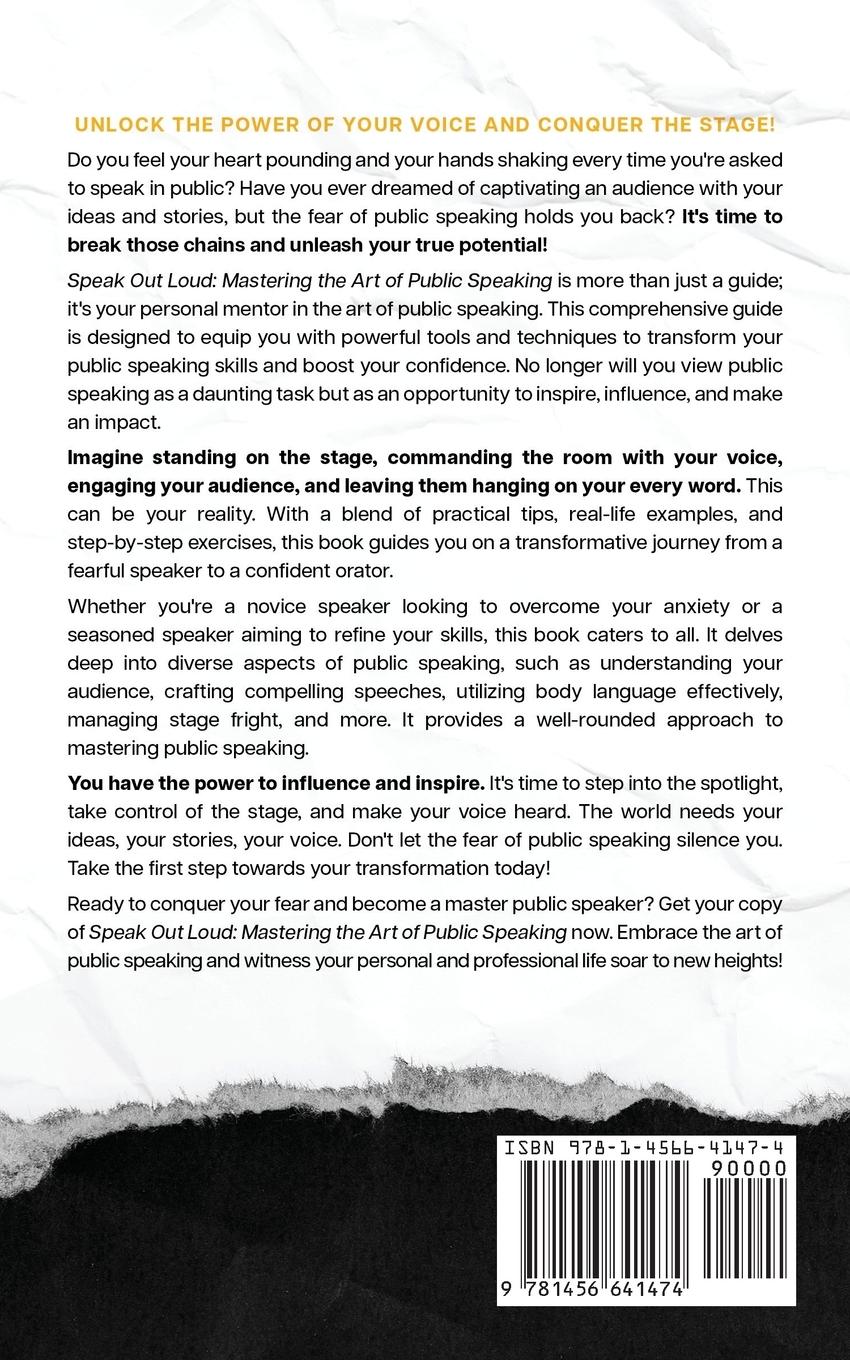 Rückseitencover Speak Out Loud: Mastering the Art of Public Speaking