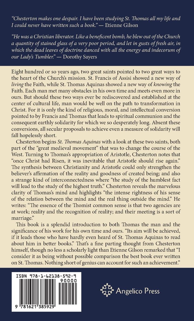 Rückseitencover St. Thomas Aquinas