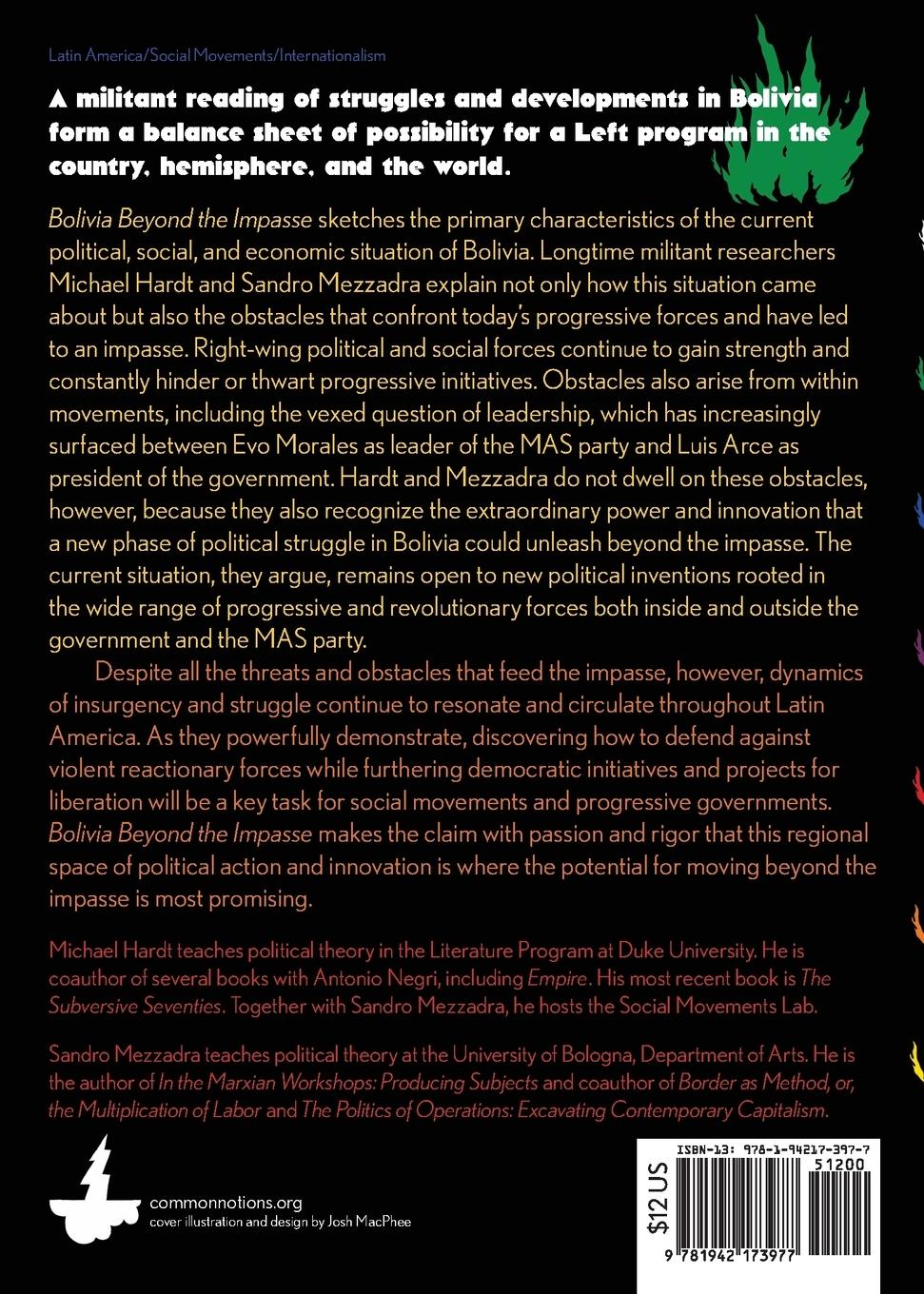 Rückseitencover Bolivia Beyond the Impasse