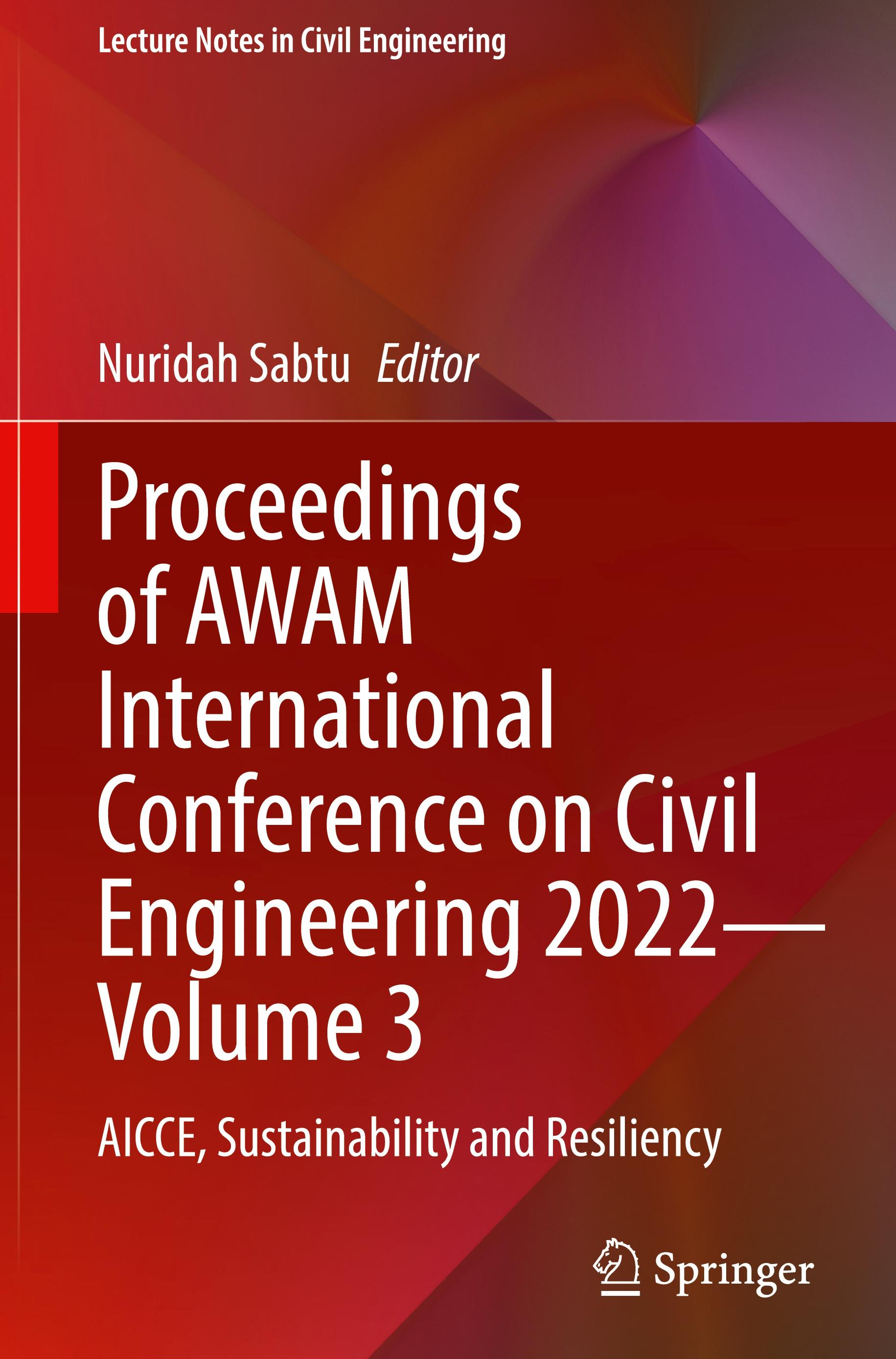 Vorderes Coverbild Proceedings of AWAM International Conference on Civil Engineering 2022 - Volume 3