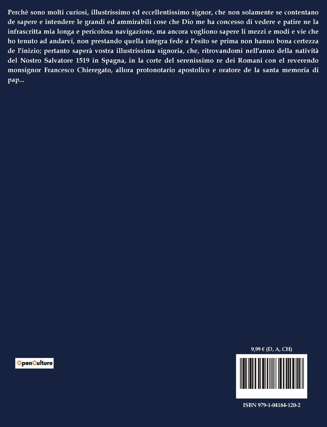 Rückseitencover Relazione del primo viaggio intorno al mondo