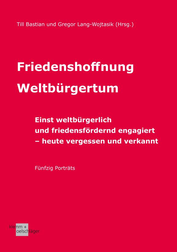 Vorderes Coverbild Friedenshoffnung Weltbürgertum