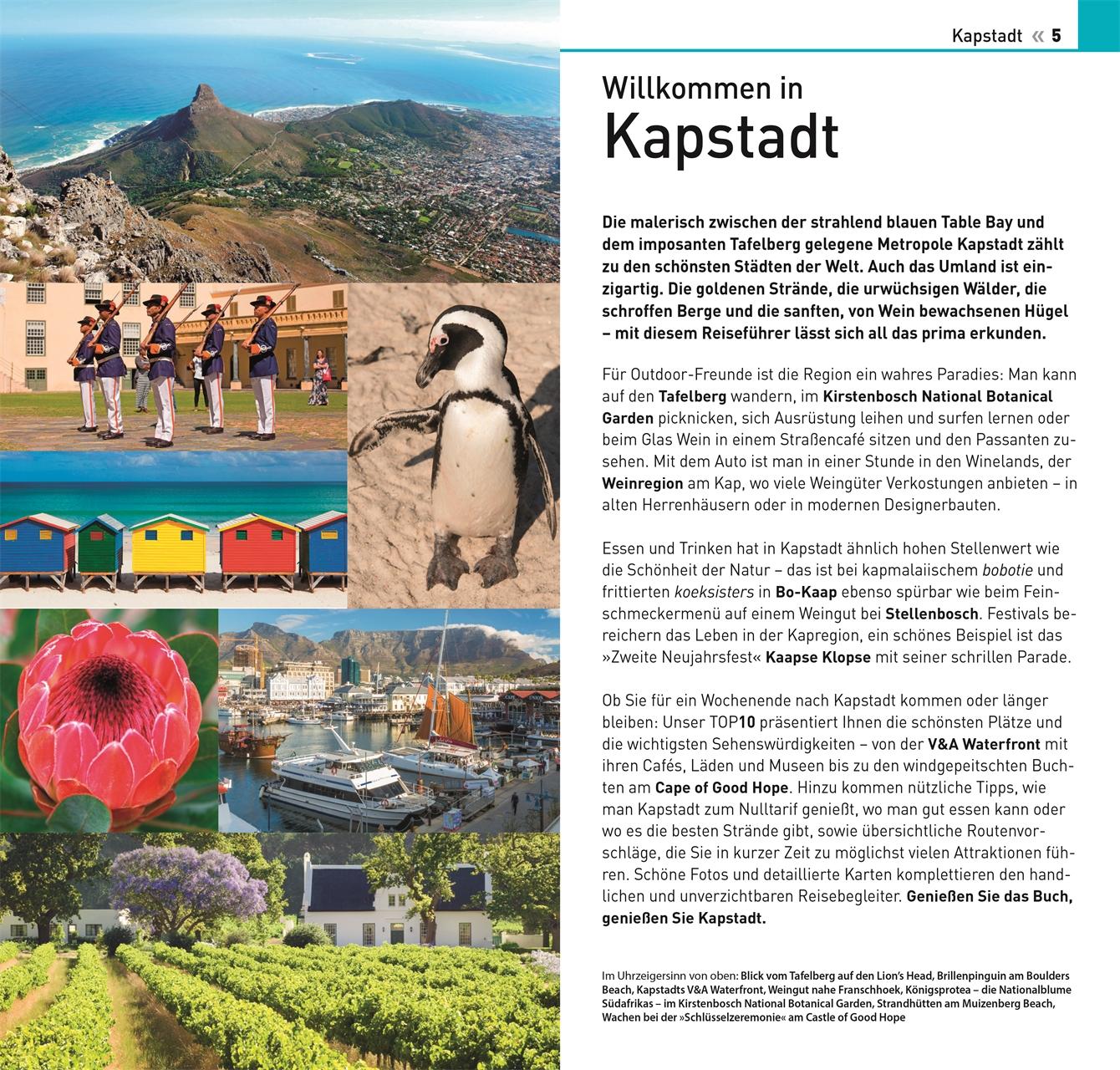 Beispielinhalt (Bild) TOP10 Reiseführer Kapstadt