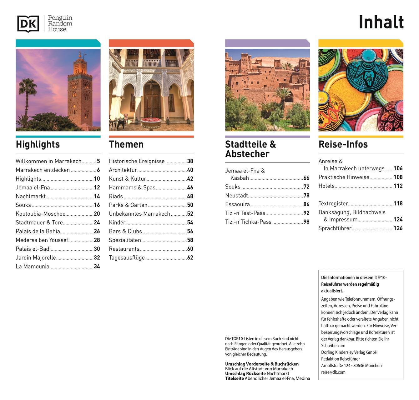 Beispielinhalt (Bild) TOP10 Reiseführer Marrakech