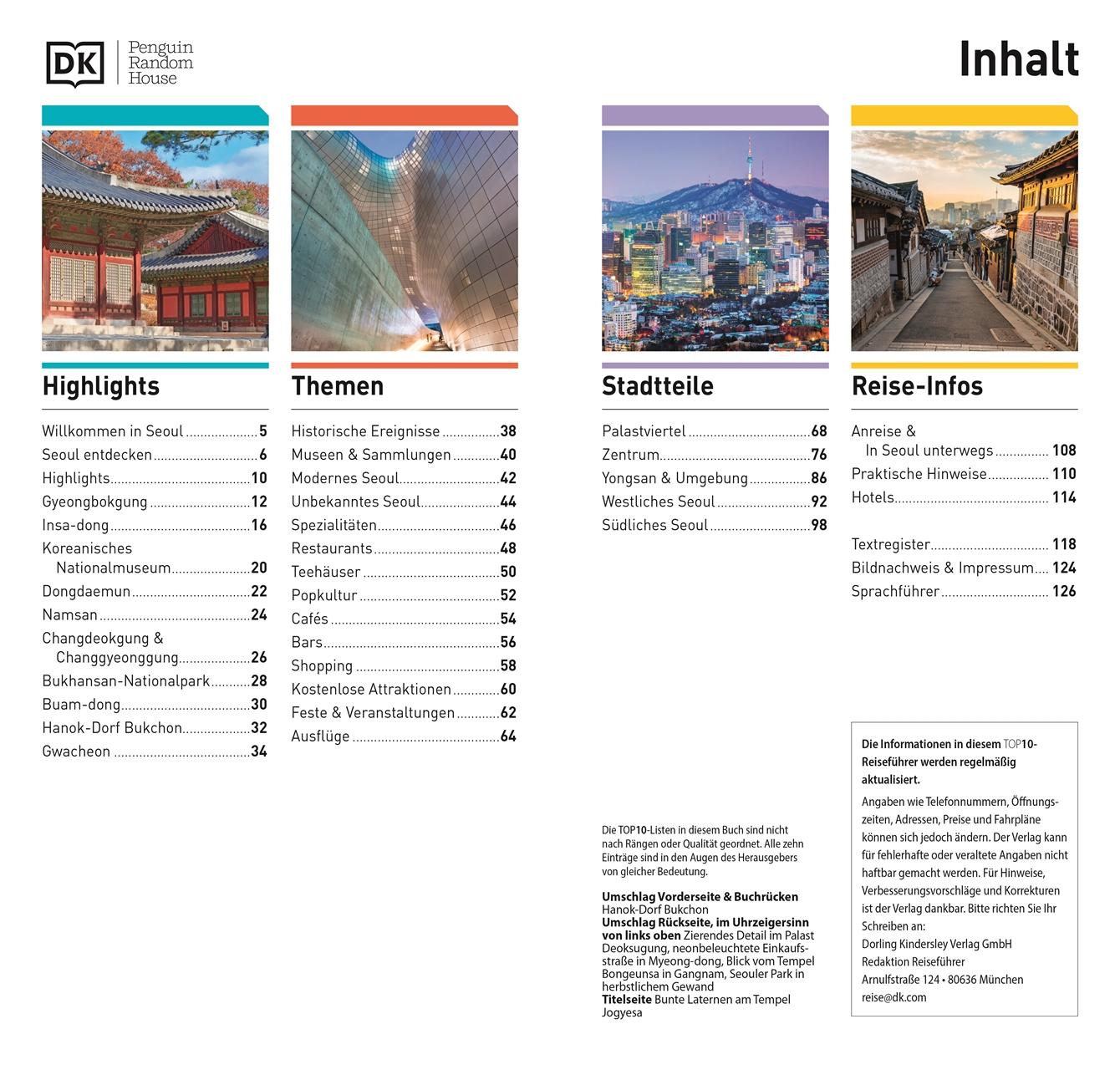 Beispielinhalt (Bild) TOP10 Reiseführer Seoul