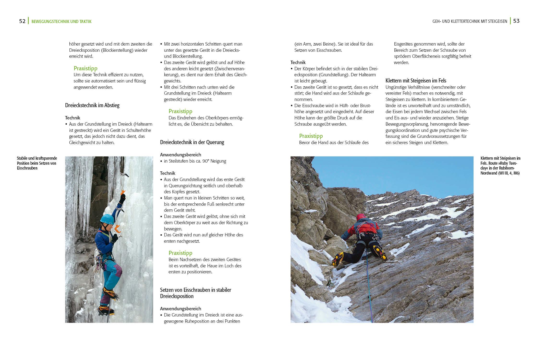 Beispielinhalt (Bild) Alpin-Lehrplan 3: Hochtouren - Eisklettern