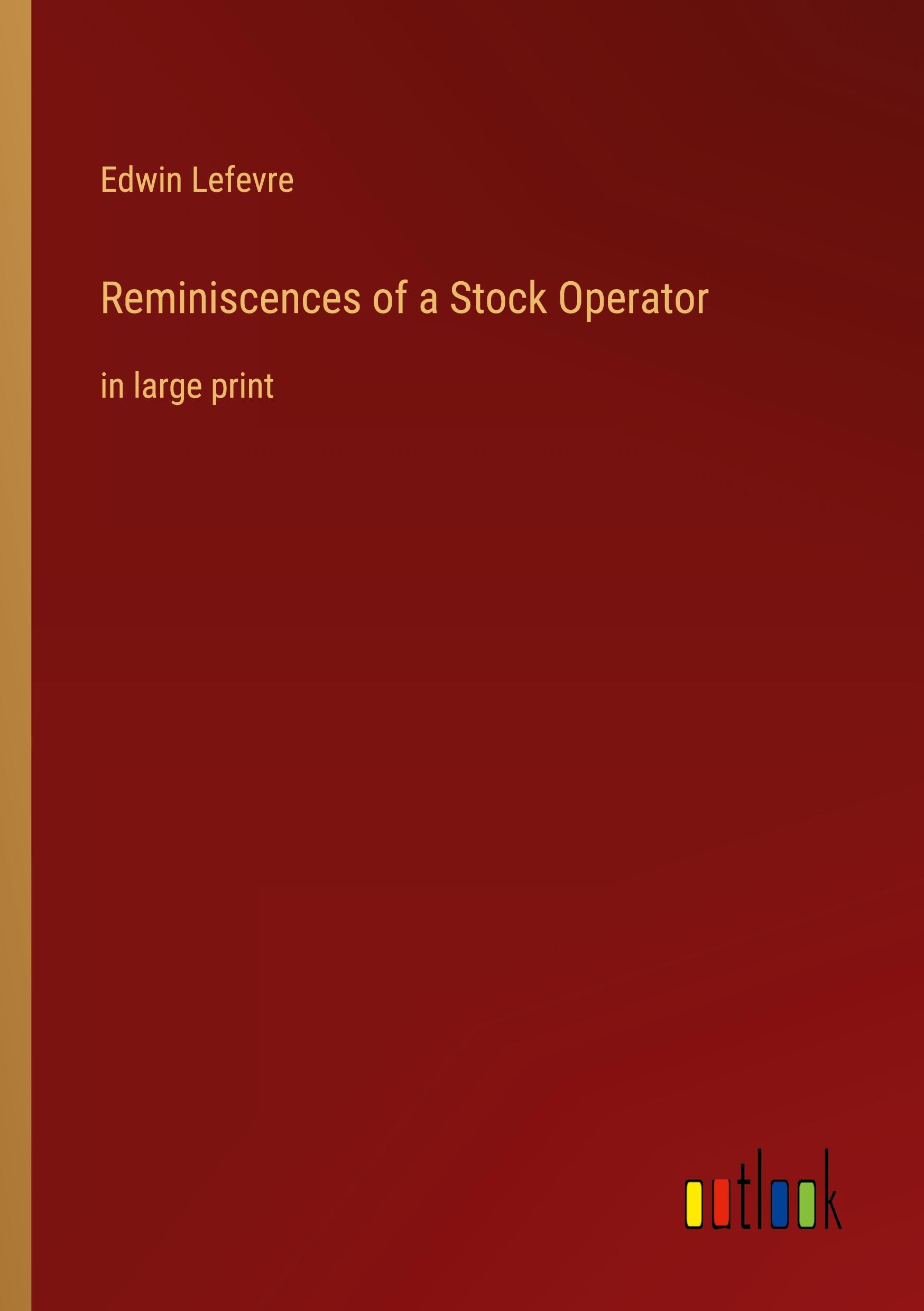 Vorderes Coverbild Reminiscences of a Stock Operator