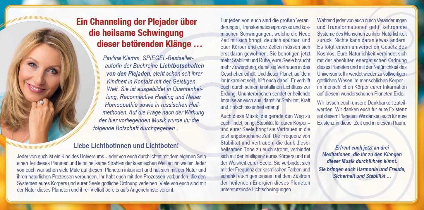 Beispielinhalt (Bild) FREUDE [Solfeggio Heilmusik 396 Hertz]: Mit Anleitungen von Pavlina Klemm im Booklet