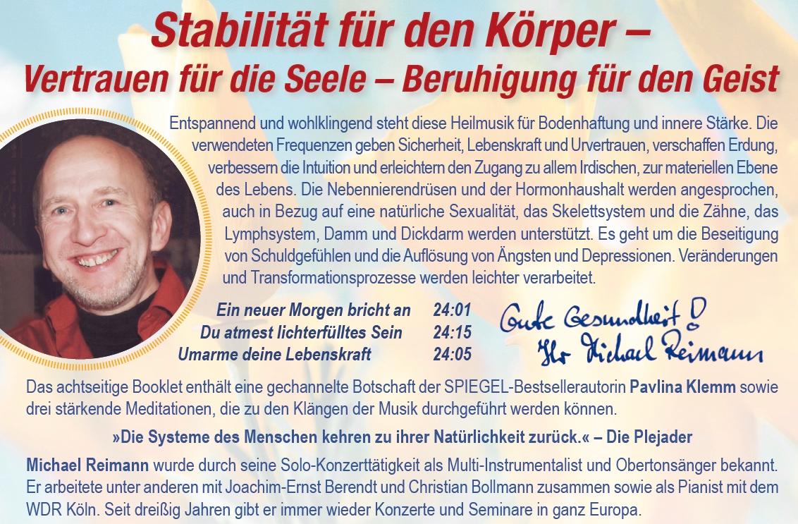 Rückseitencover FREUDE [Solfeggio Heilmusik 396 Hertz]: Mit Anleitungen von Pavlina Klemm im Booklet