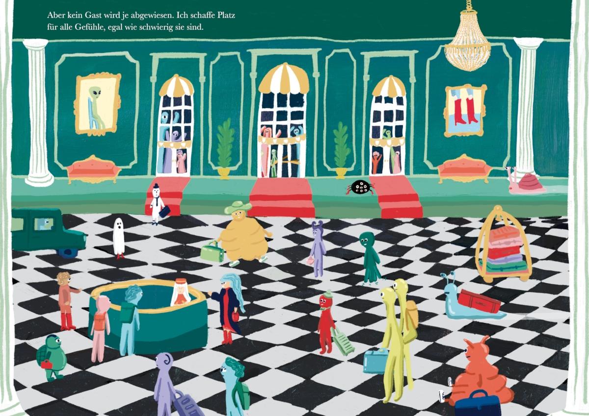 Beispielinhalt (Bild) Das Grand Hotel der Gefühle. Wenn Liebe, Wut und Dankbarkeit bei uns einziehen: Gefühle beschreiben und benennen.