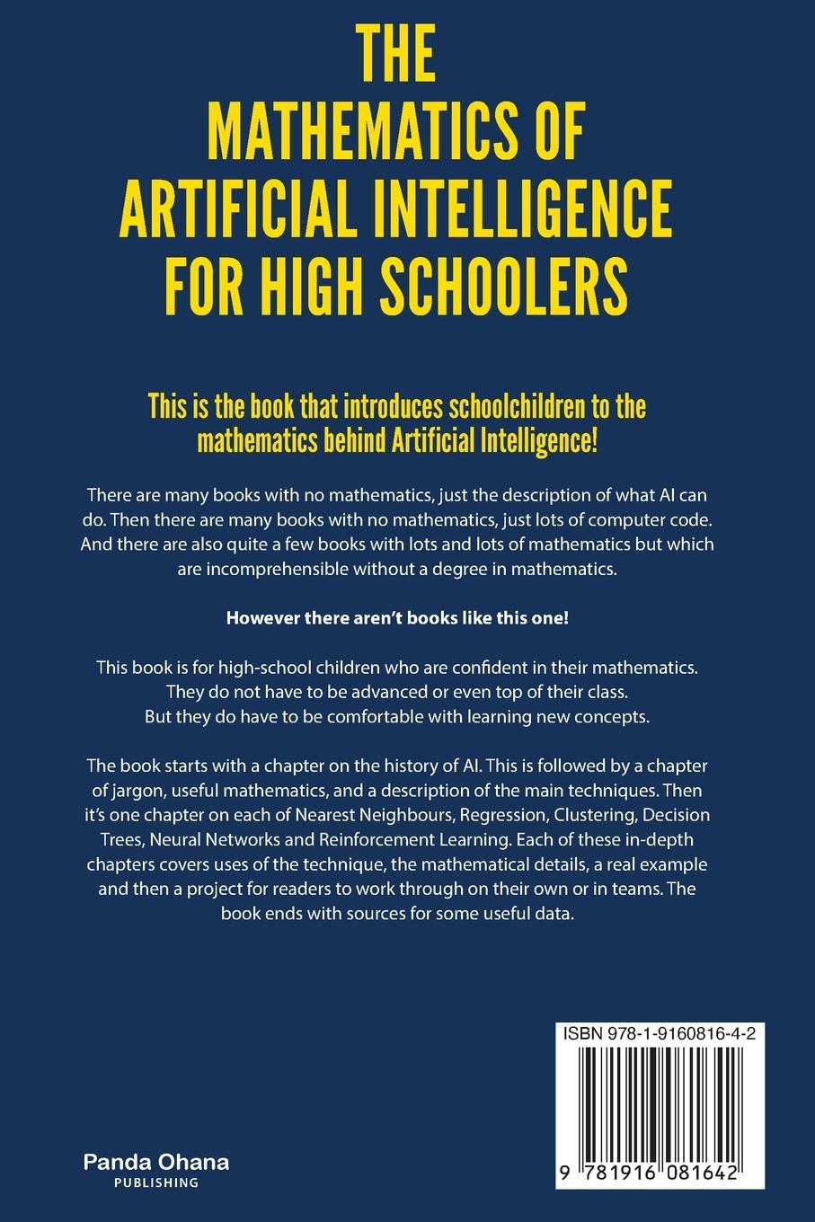 Rückseitencover The Mathematics of Artificial Intelligence for High Schoolers