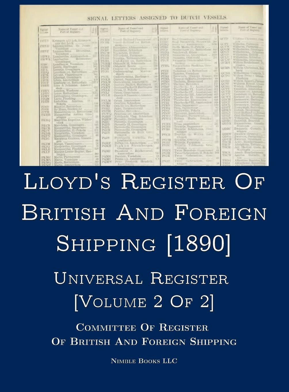 Vorderes Coverbild Lloyd's Register of British and Foreign Shipping [1890]