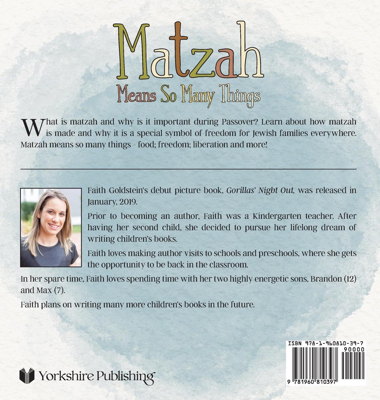 Rückseitencover Matzah Means So Many Things