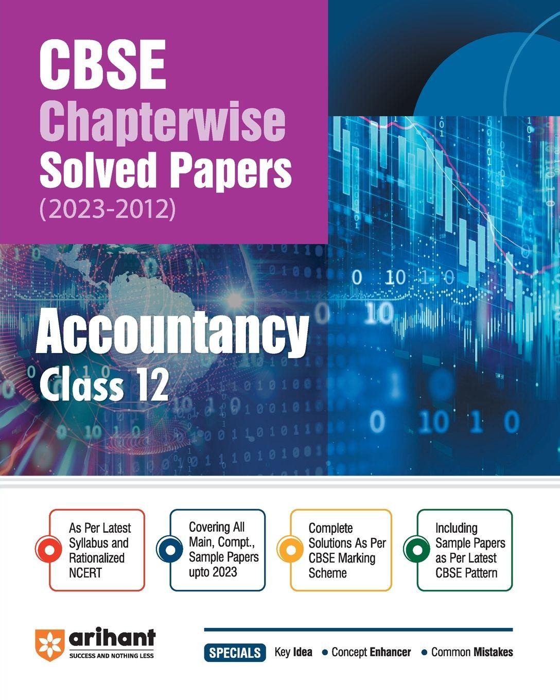 Vorderes Coverbild Arihant CBSE Chapterwise Solved Papers 2023-2012 Accountancy Class 12th