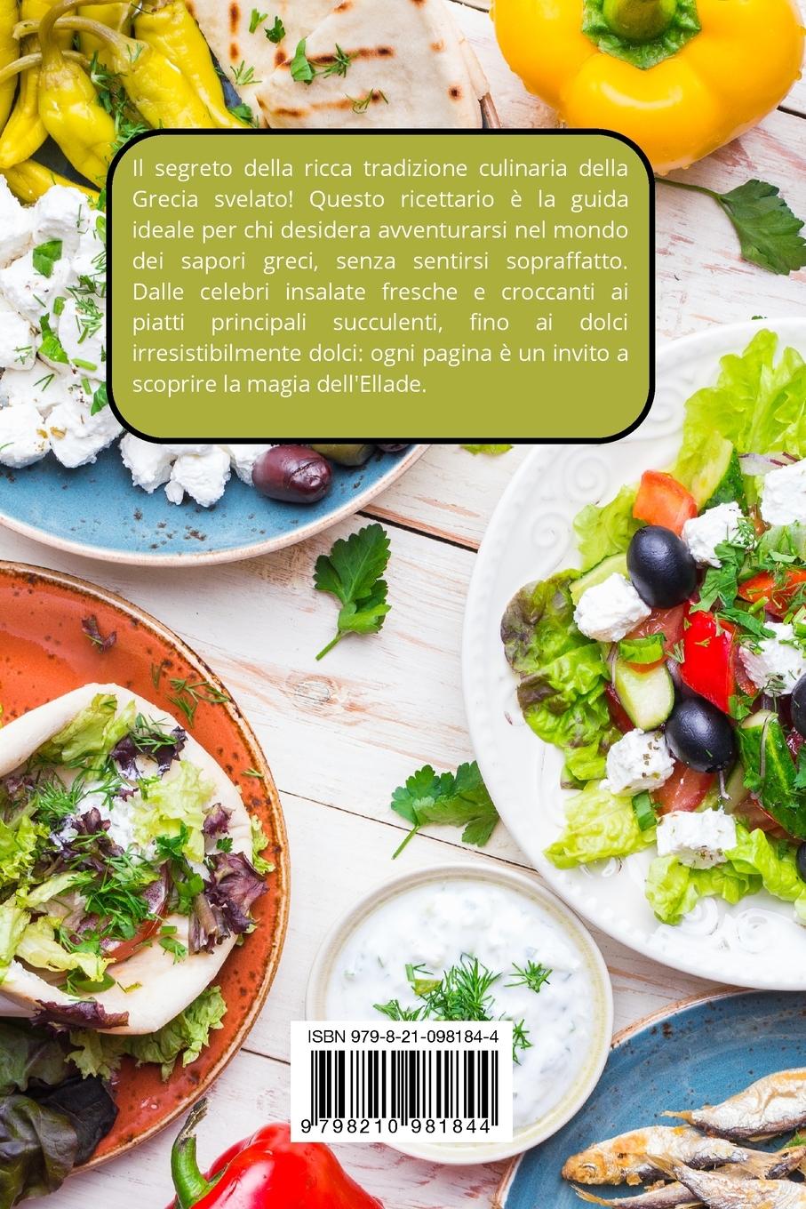 Rückseitencover Ricettario della cucina greca per principianti