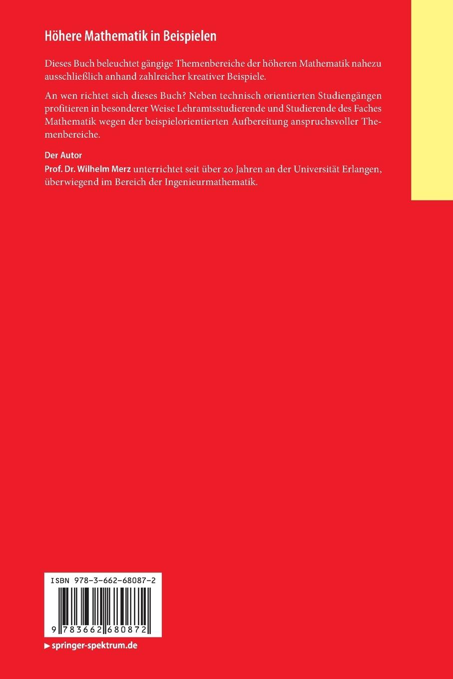 Rückseitencover Höhere Mathematik in Beispielen