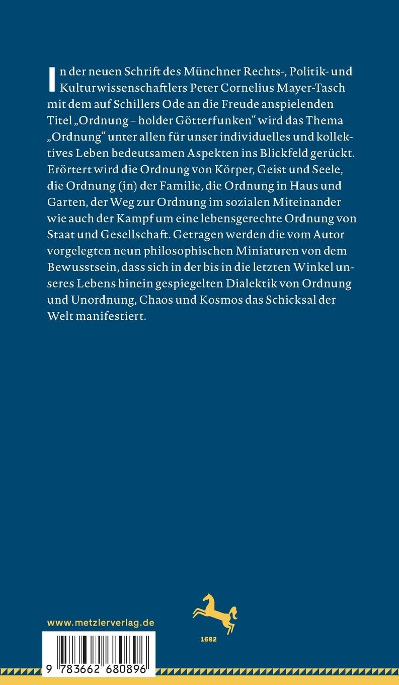 Rückseitencover Ordnung - holder Götterfunken...