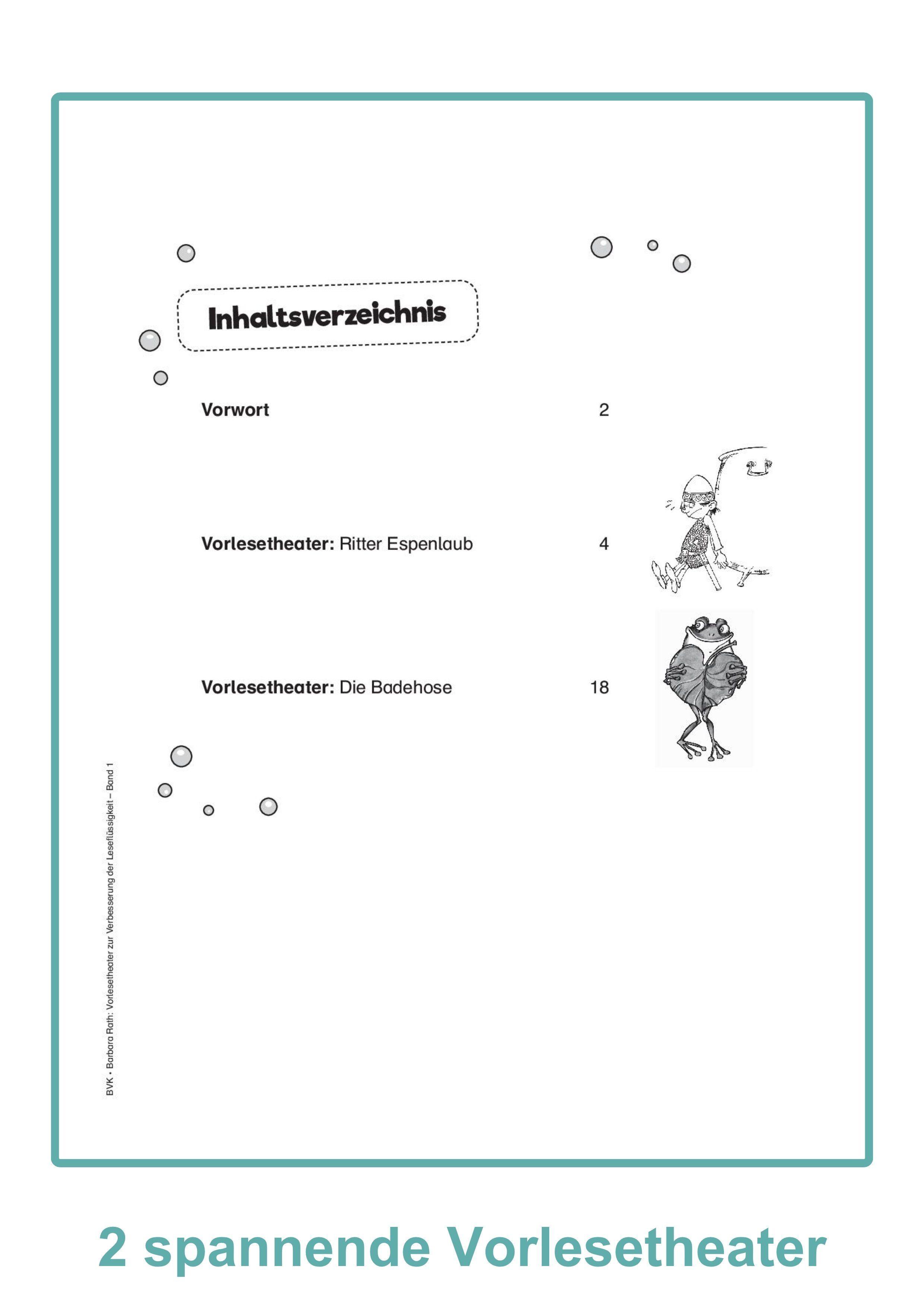 Beispielinhalt (Bild) Vorlesetheater Band 1