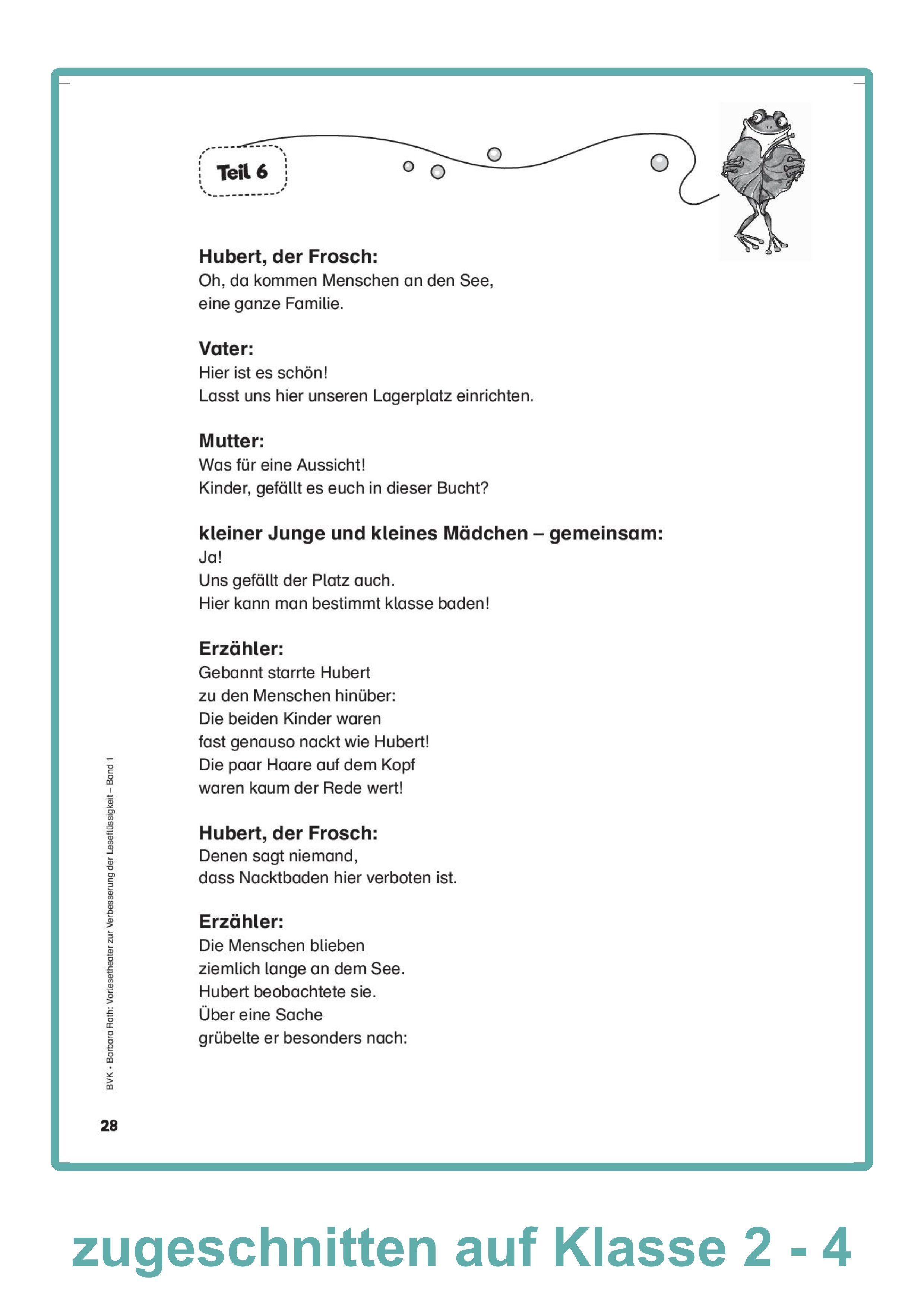 Beispielinhalt (Bild) Vorlesetheater Band 1