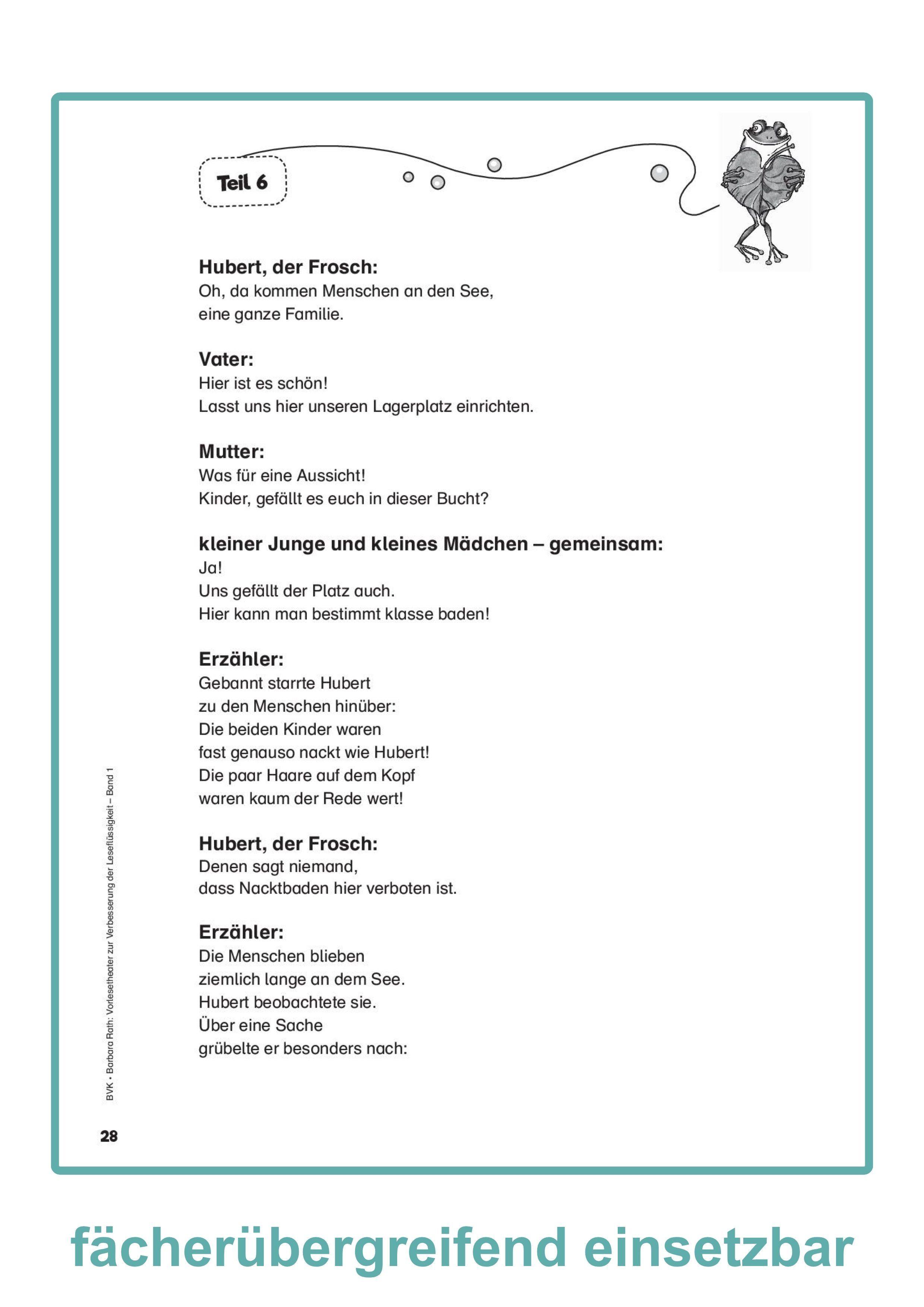 Beispielinhalt (Bild) Vorlesetheater Band 1