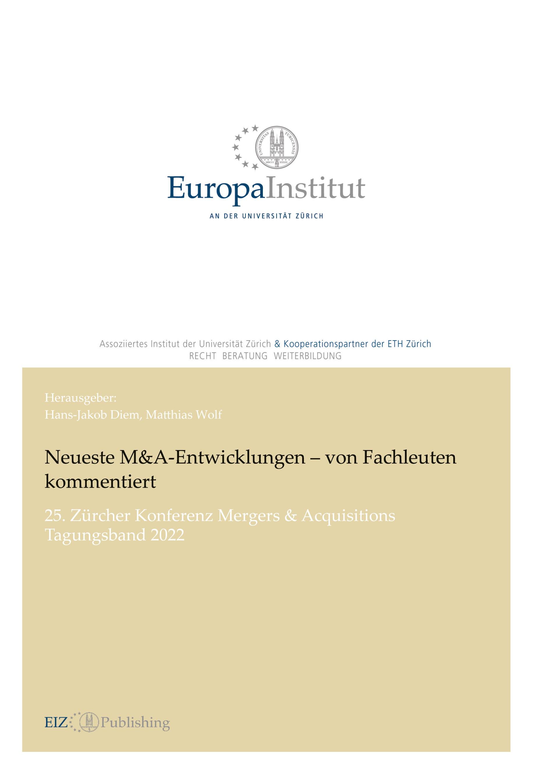 Vorderes Coverbild Neueste M&A-Entwicklungen - von Fachleuten kommentiert