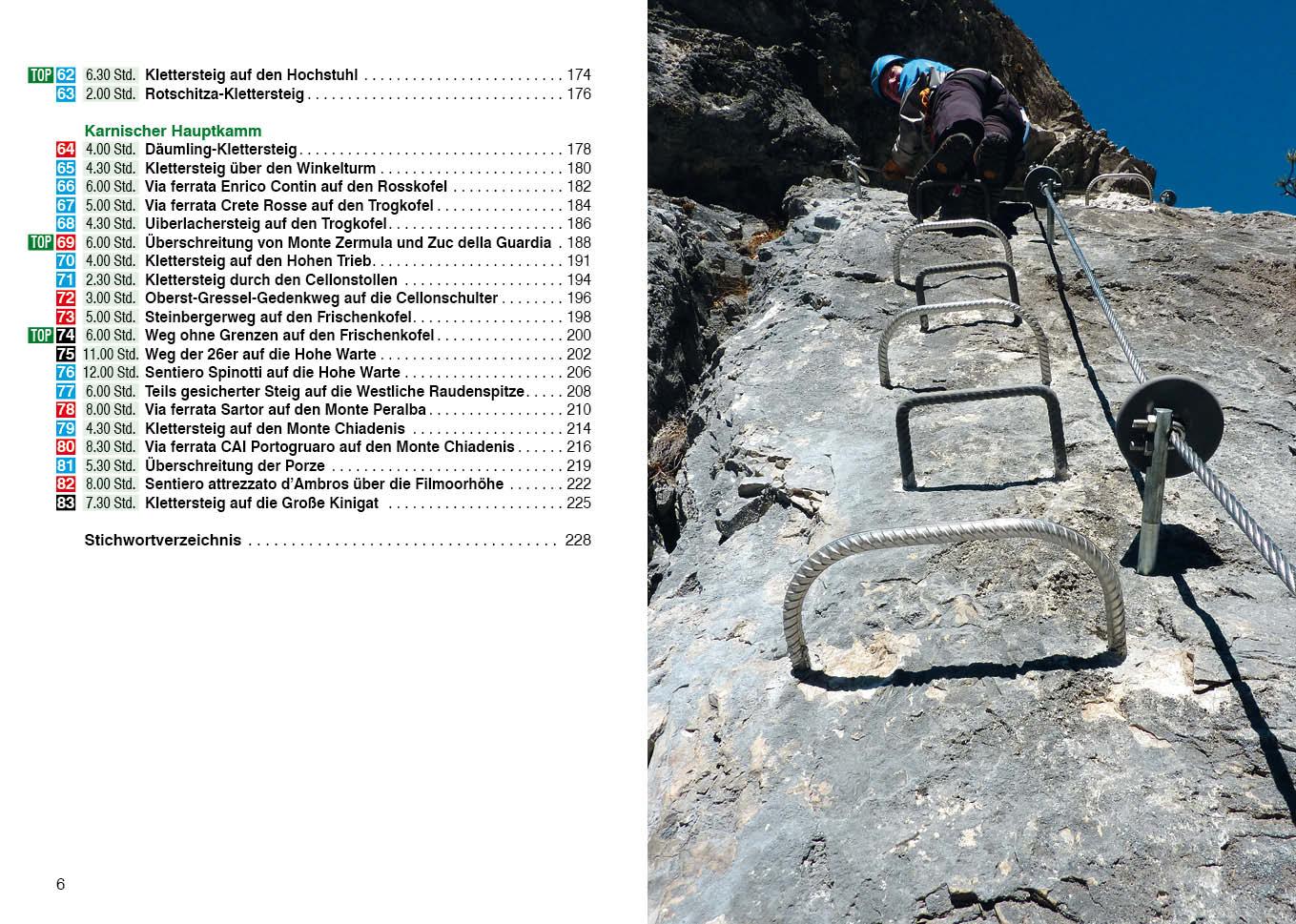 Beispielinhalt (Bild) Klettersteige Julische Alpen