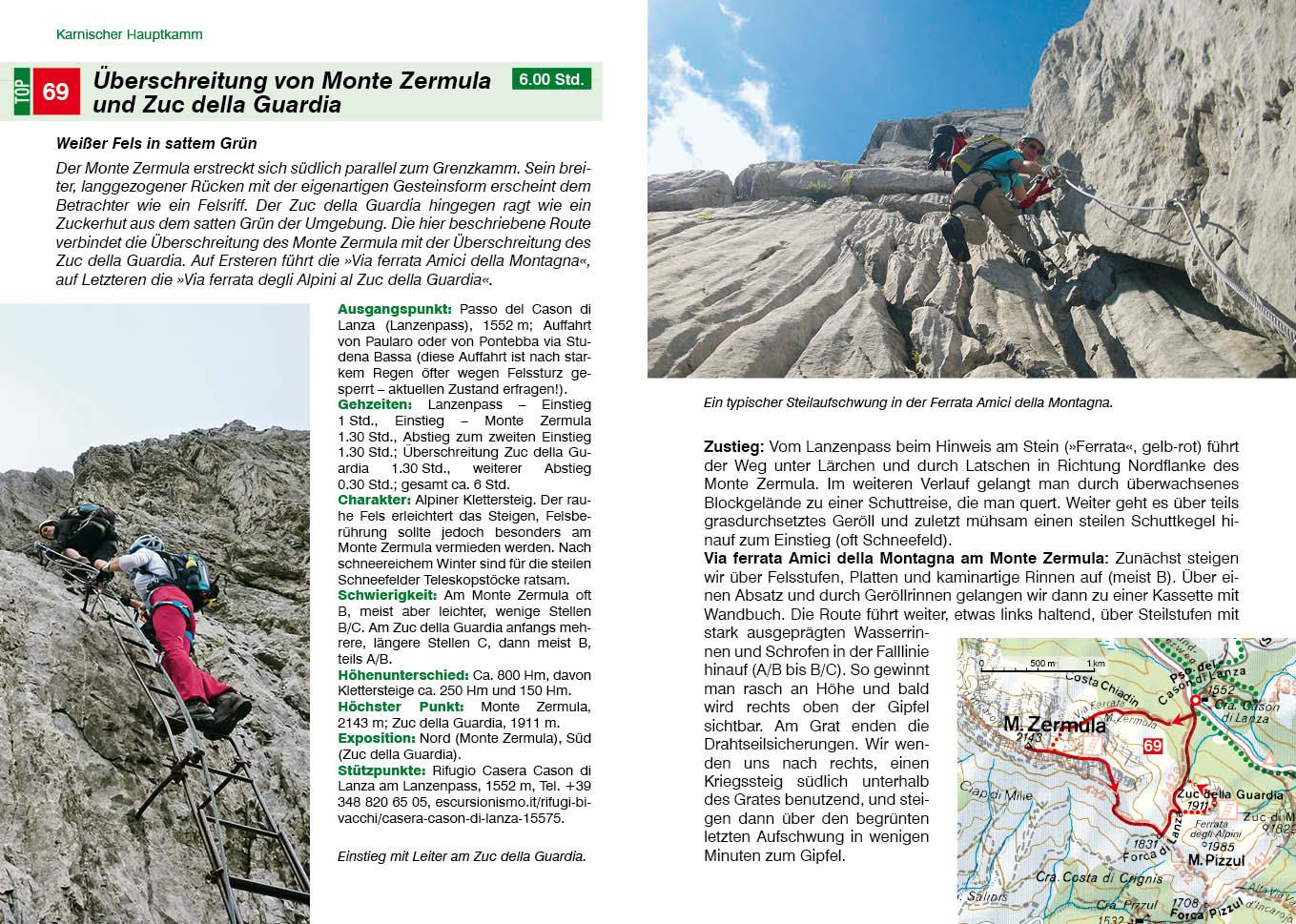 Beispielinhalt (Bild) Klettersteige Julische Alpen