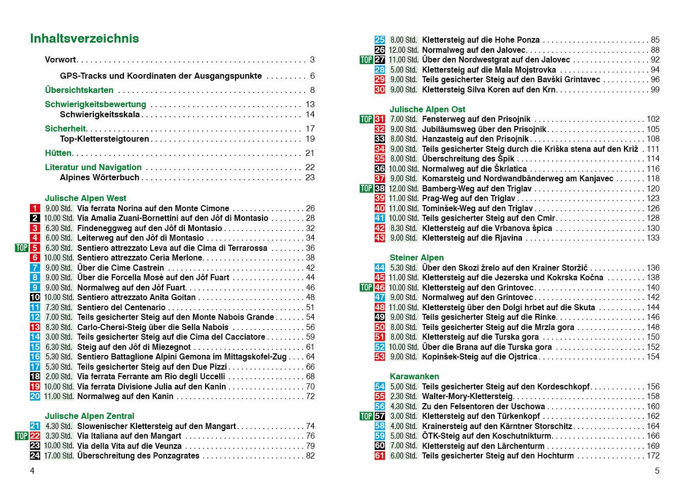 Beispielinhalt (Bild) Klettersteige Julische Alpen