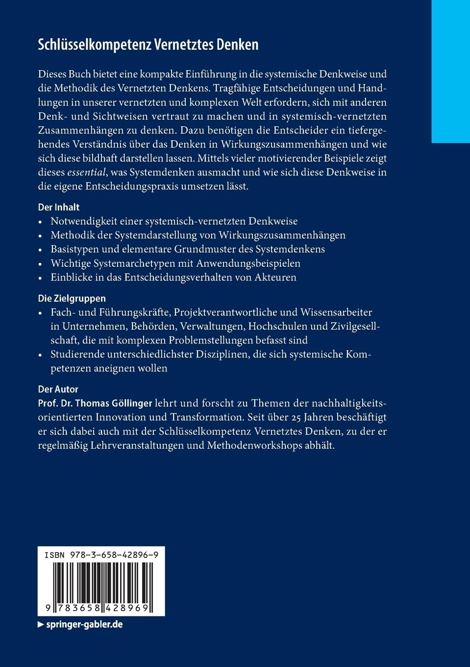 Rückseitencover Schlüsselkompetenz Vernetztes Denken