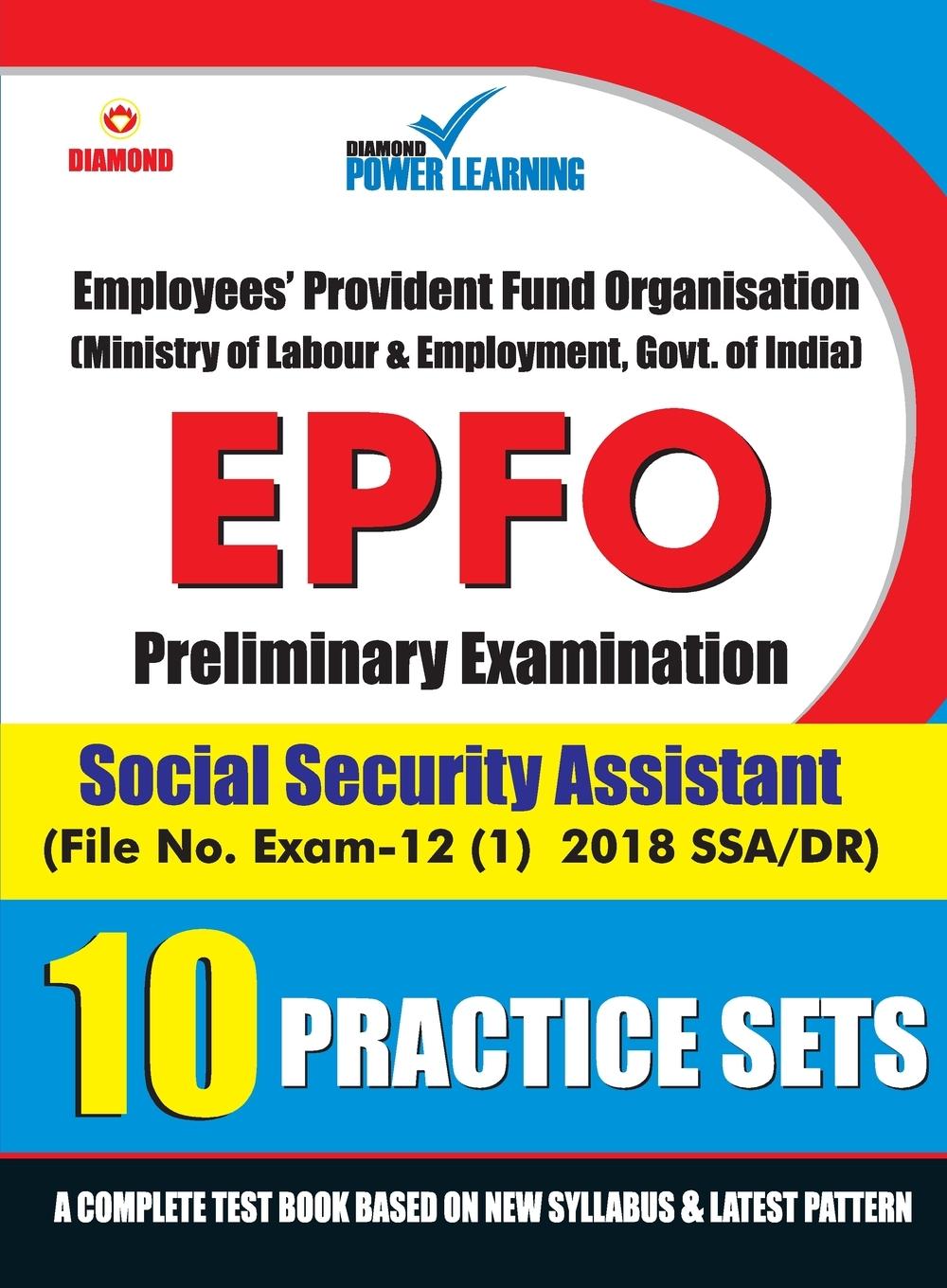Vorderes Coverbild EPFO - Preliminary Examination - Social Security Assistant - 10 PTP