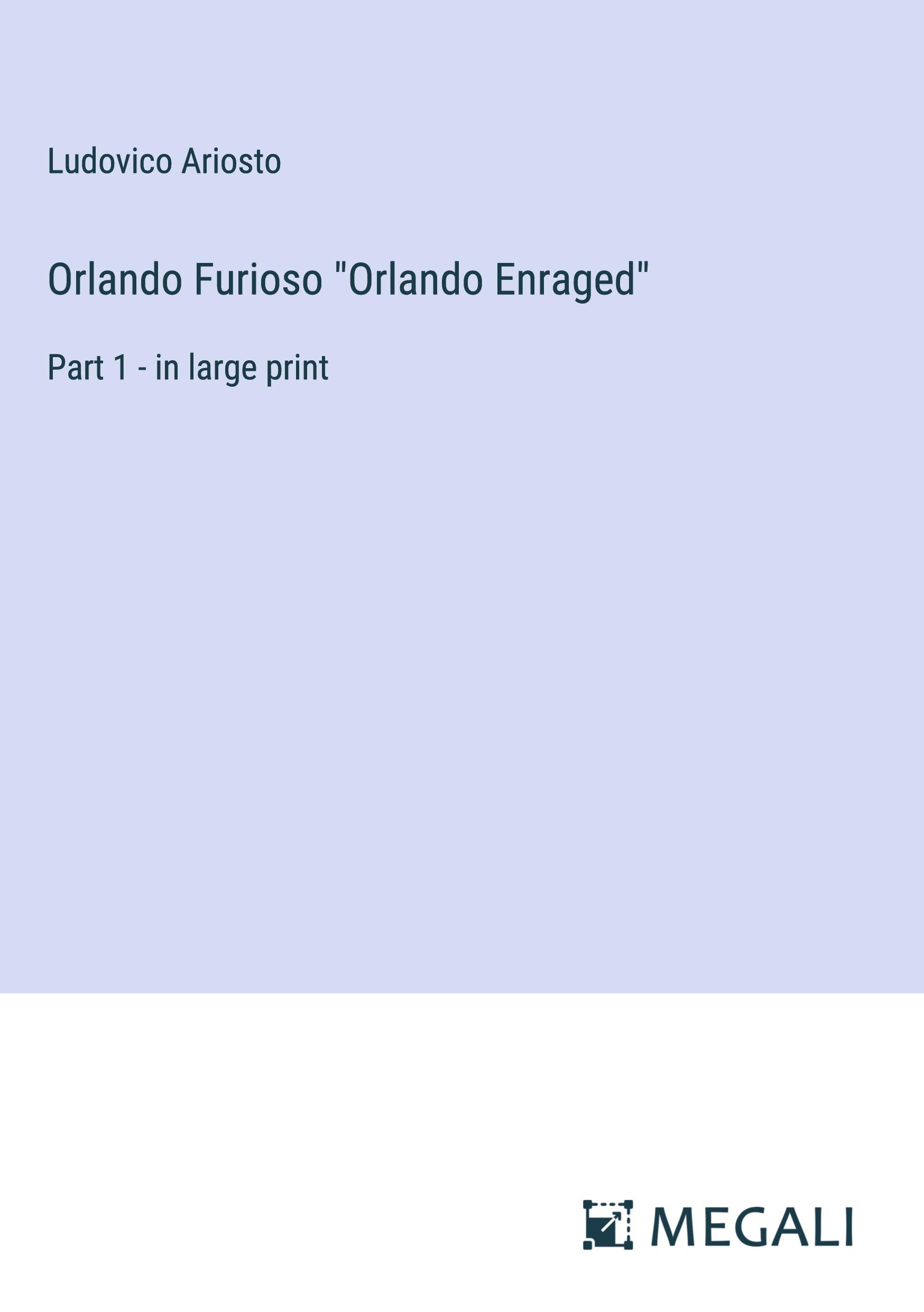 Vorderes Coverbild Orlando Furioso "Orlando Enraged"
