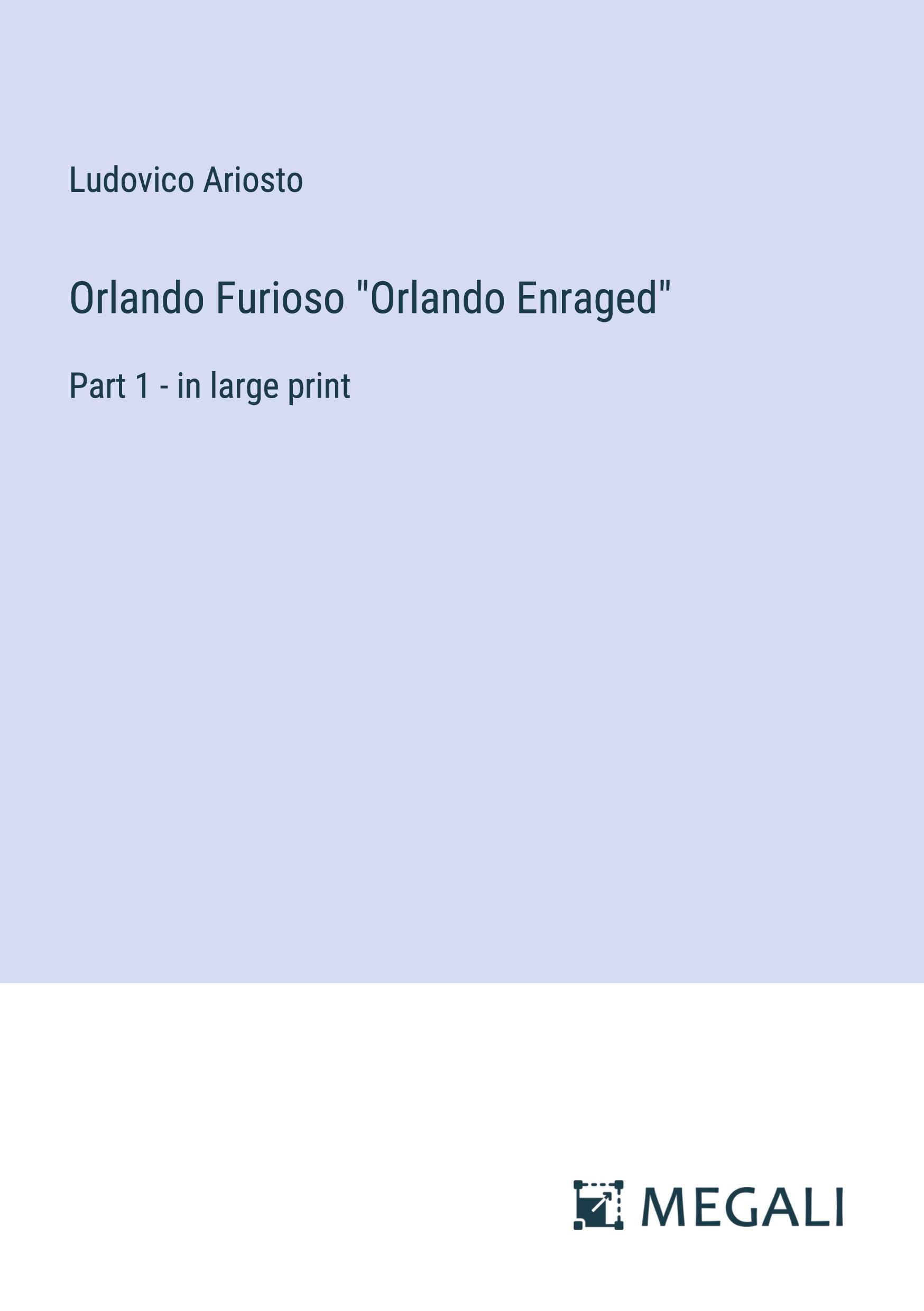 Vorderes Coverbild Orlando Furioso "Orlando Enraged"