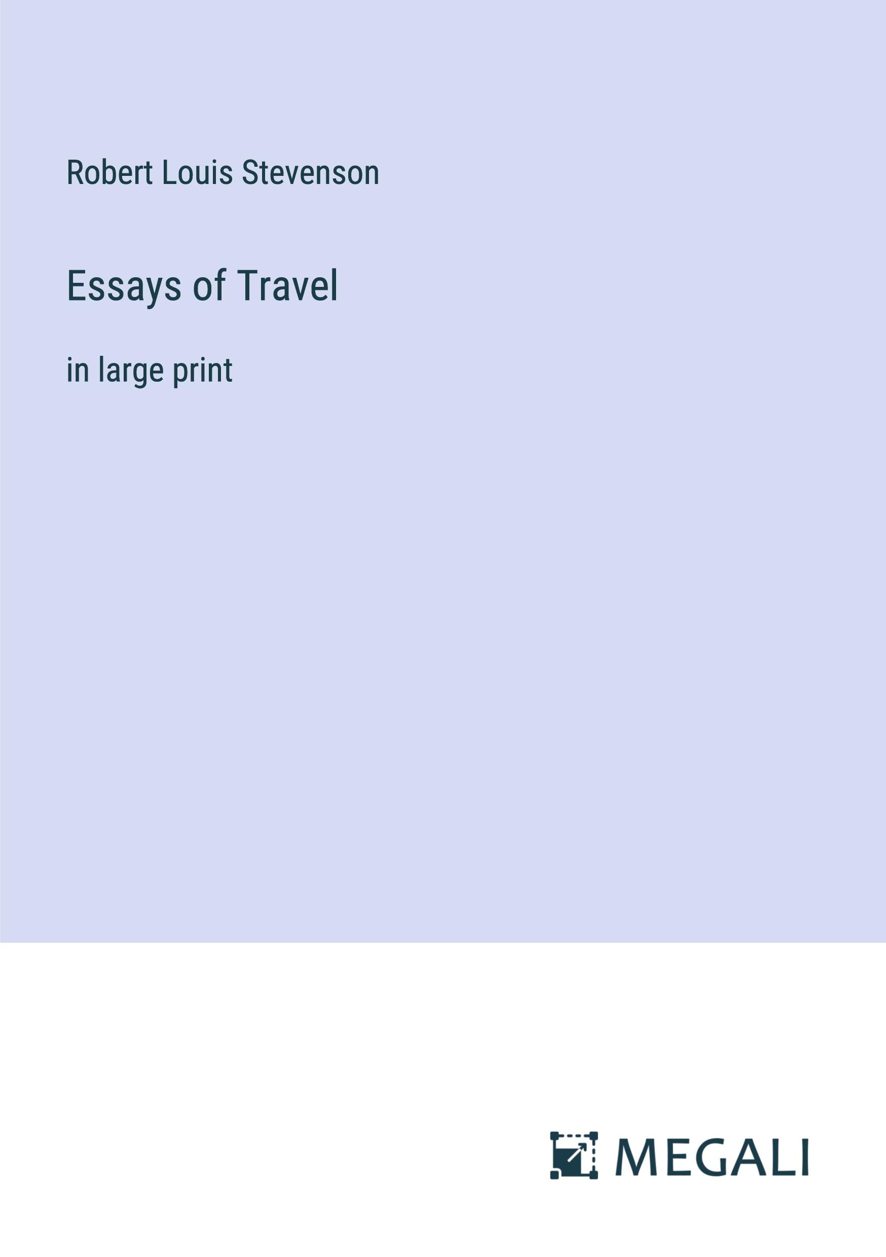 Vorderes Coverbild Essays of Travel