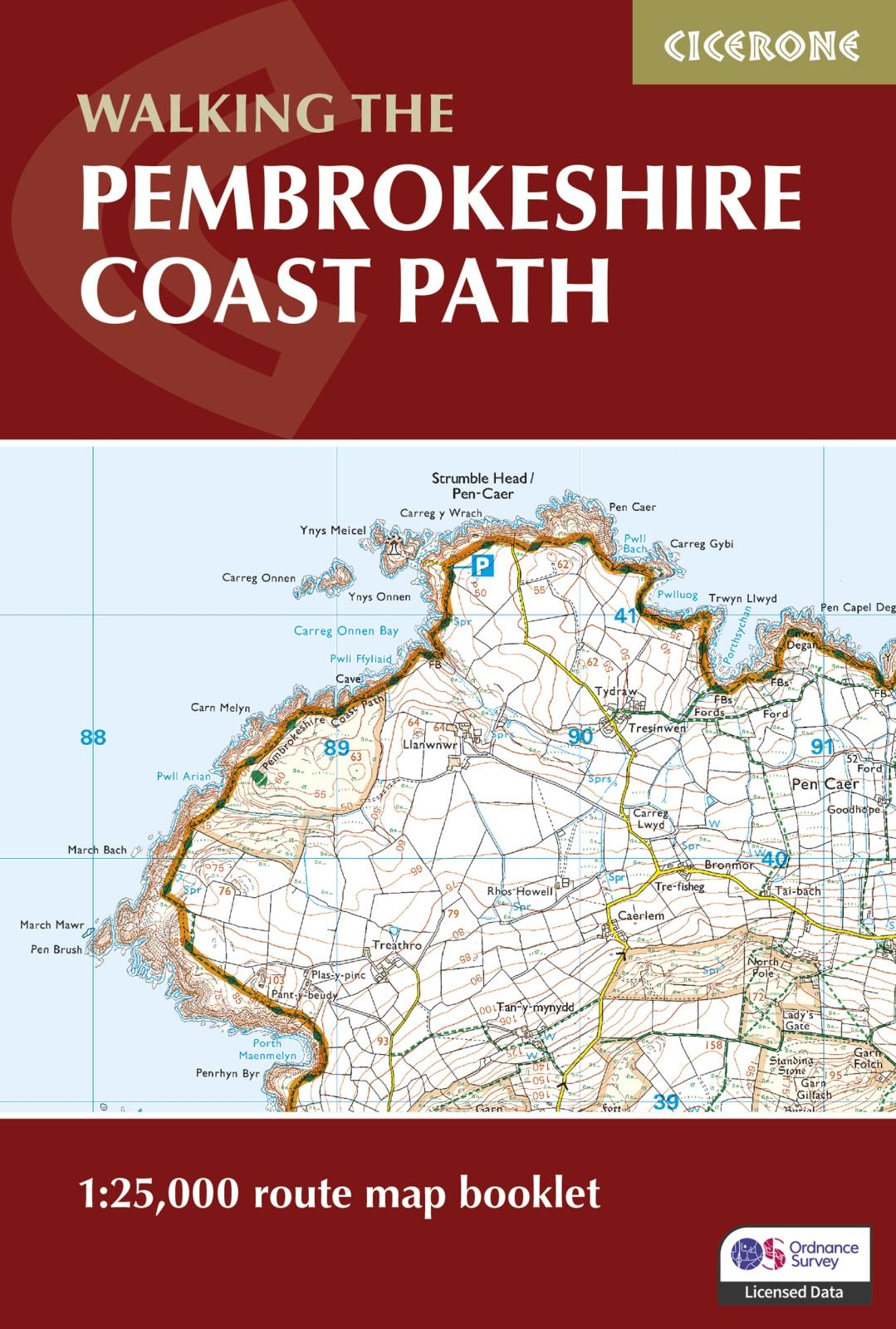 Vorderes Coverbild Pembrokeshire Coast Path Map Booklet