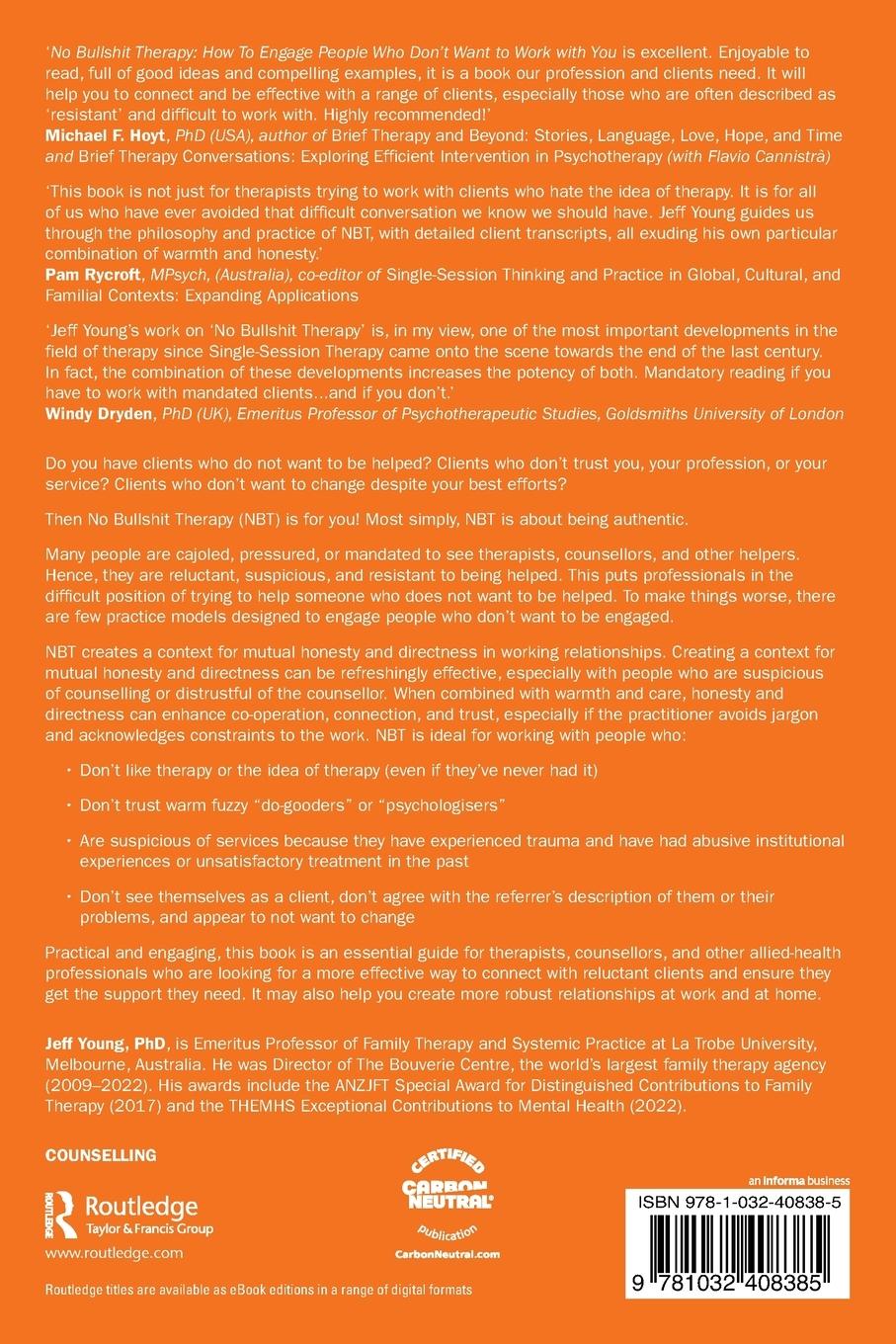 Rückseitencover No Bullshit Therapy