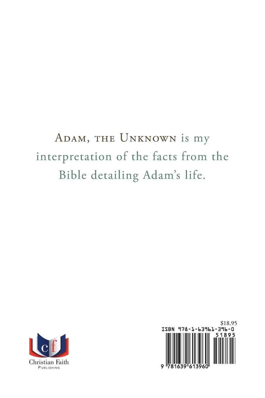 Rückseitencover Adam, the Unknown