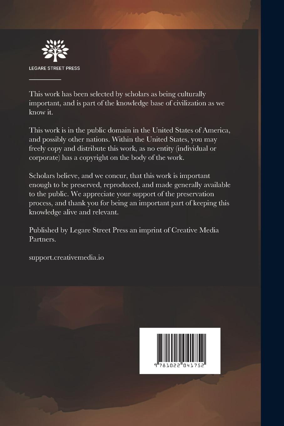 Rückseitencover Notes for the Guidance of Authors on the Preparation of Manuscripts, on the Reading of Proofs, and O