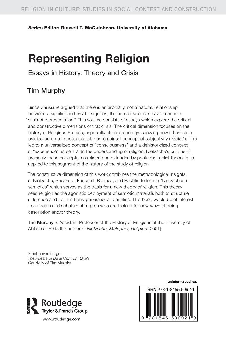 Rückseitencover Representing Religion