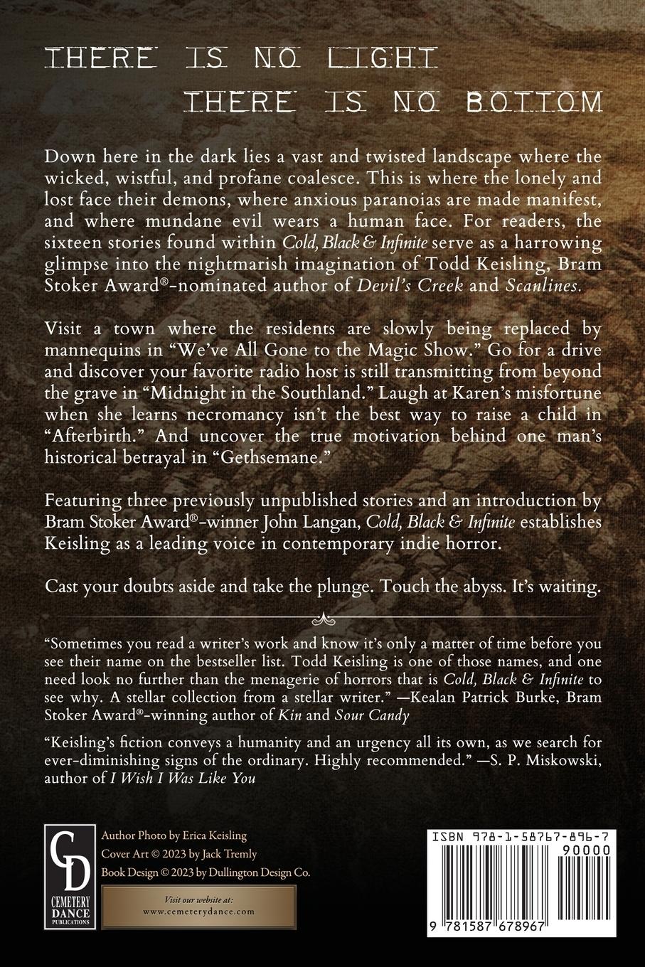 Rückseitencover Cold, Black, and Infinite