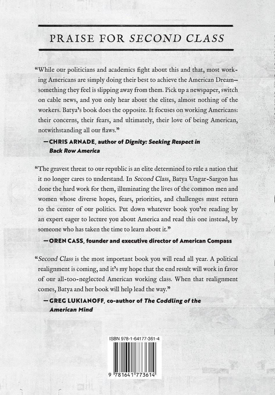 Rückseitencover Second Class