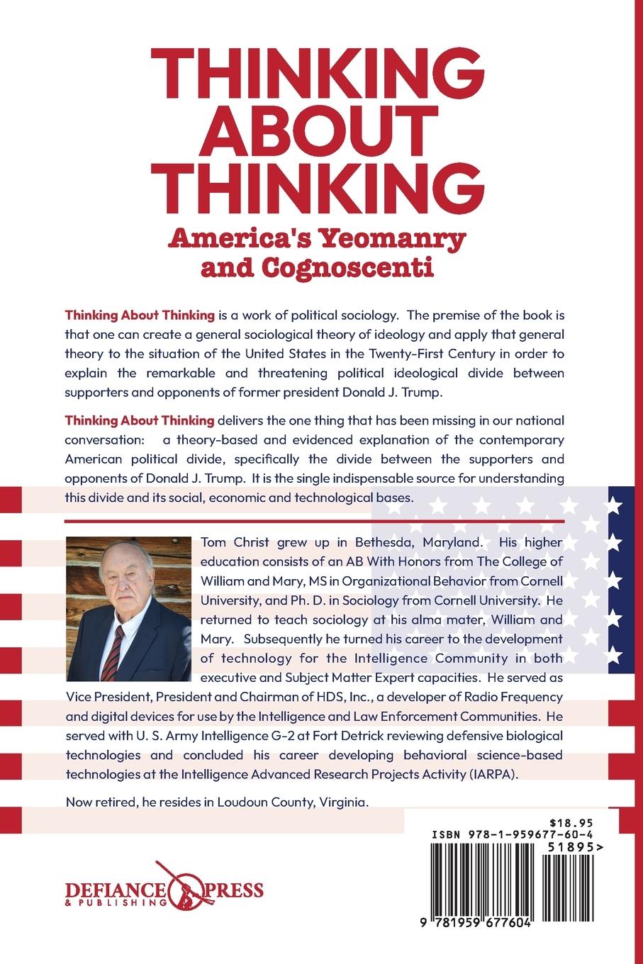 Rückseitencover Thinking About Thinking; America's Yeomanry and Cognoscenti